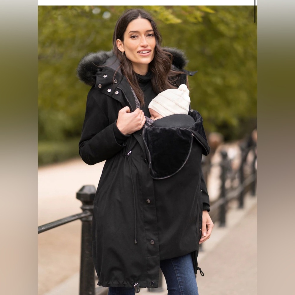 Seraphine Black Premium Sub-Zero Down Filled 3-In-1 Maternity Jacket